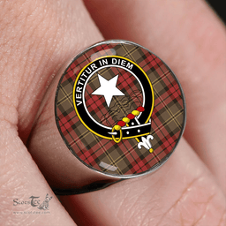 Scottish Blackstock Hunting Weathered Clan Tartan Ring - Crest Classic Scottish Plaid Tartan Plaid