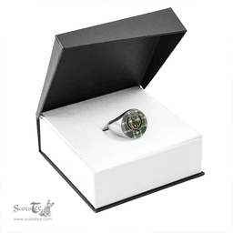 Scottish Blair Dress Ancient Clan Tartan Ring - Crest Classic Scottish Plaid Tartan Plaid