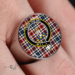 Scottish Bell Border (Bell Southern Bell) Modern Clan Tartan Ring - Crest Classic Scottish Plaid Tartan Plaid