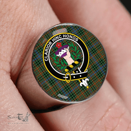 Scottish Buchanan Hunting #4 Modern Clan Tartan Ring - Crest Classic Scottish Plaid Tartan Plaid