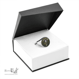Scottish Buchanan Hunting #4 Modern Clan Tartan Ring - Crest Classic Scottish Plaid Tartan Plaid