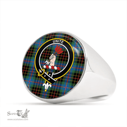 Scottish Brodie Hunting Ancient Clan Tartan Ring - Crest Classic Scottish Plaid Tartan Plaid