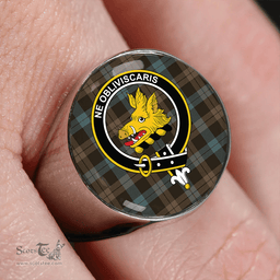 Scottish Campbell of Lochawe Weathered 2 Clan Tartan Ring - Crest Classic Scottish Plaid Tartan Plaid