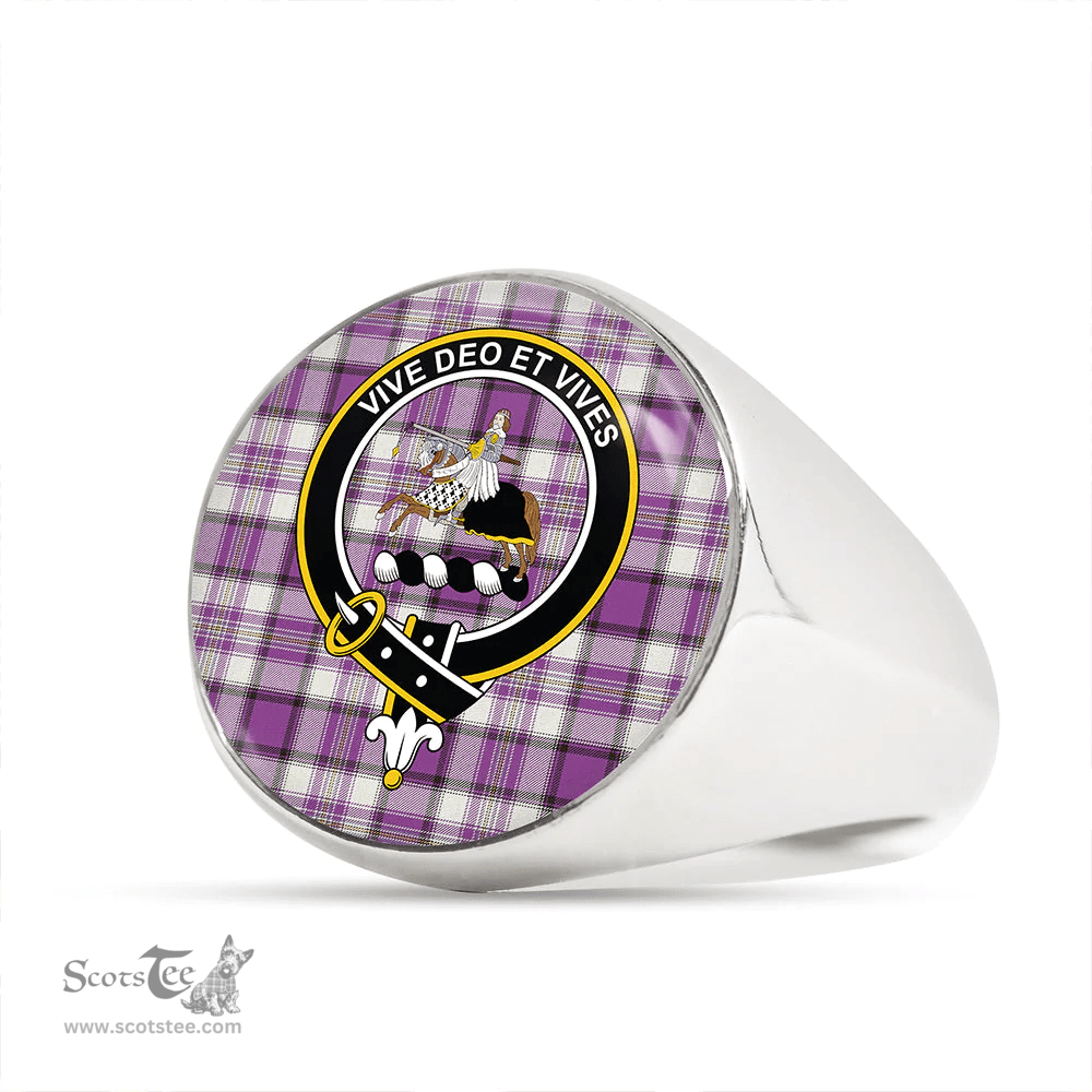 Scottish Craig Paisley (Craigie Paisley) Weathered Clan Tartan Ring - Crest Classic Scottish Plaid Tartan Plaid