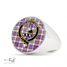 Scottish Craig Paisley (Craigie Paisley) Weathered Clan Tartan Ring - Crest Classic Scottish Plaid Tartan Plaid