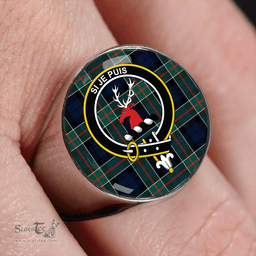 Scottish Colquhoun (Cowans) Modern Clan Tartan Ring - Crest Classic Scottish Plaid Tartan Plaid