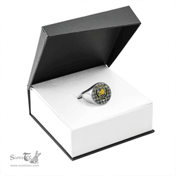 Scottish Campbell Dress Ancient 2 Clan Tartan Ring - Crest Classic Scottish Plaid Tartan Plaid