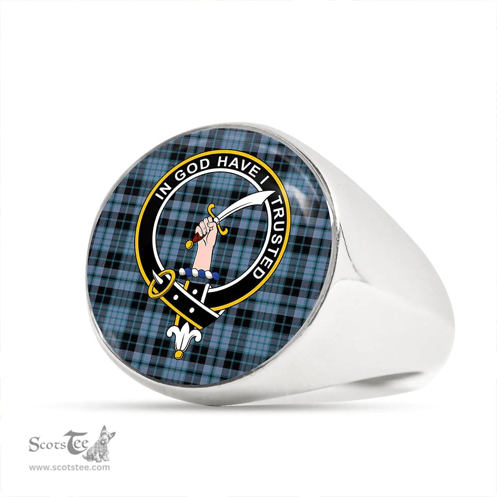Scottish Clark (Clergy) Ancient Clan Tartan Ring - Crest Classic Scottish Plaid Tartan Plaid