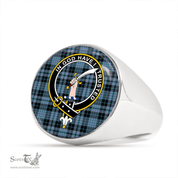 Scottish Clark (Clergy) Ancient Clan Tartan Ring - Crest Classic Scottish Plaid Tartan Plaid