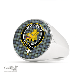 Scottish Campbell of Inveraray Ancient 2 Clan Tartan Ring - Crest Classic Scottish Plaid Tartan Plaid