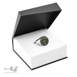 Scottish Cameron of Erracht Ancient 2 Clan Tartan Ring - Crest Classic Scottish Plaid Tartan Plaid