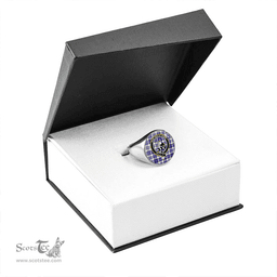 Scottish Craig Paisley (Craigie Paisley) Modern Clan Tartan Ring - Crest Classic Scottish Plaid Tartan Plaid