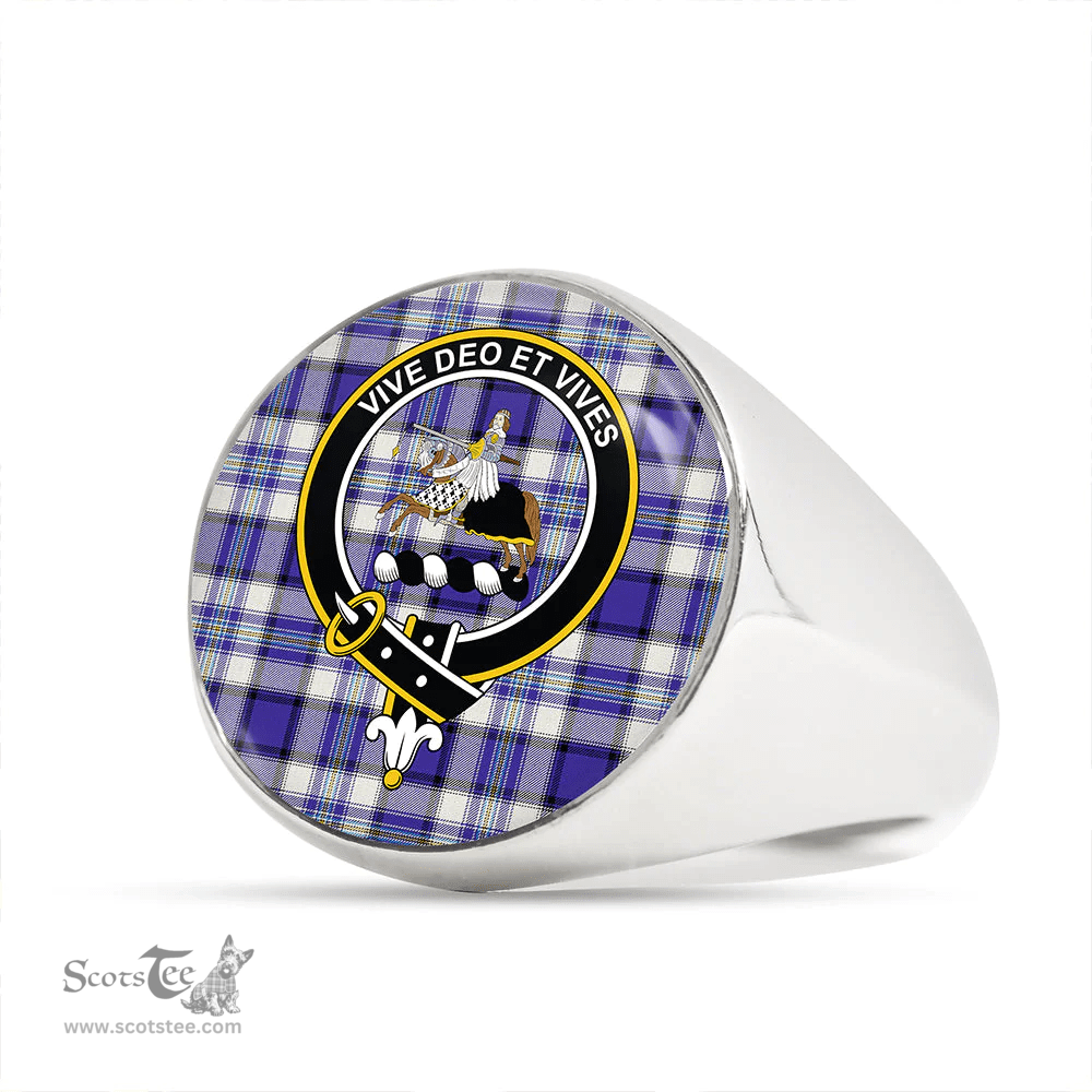 Scottish Craig Paisley (Craigie Paisley) Modern Clan Tartan Ring - Crest Classic Scottish Plaid Tartan Plaid