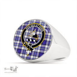 Scottish Craig Paisley (Craigie Paisley) Modern Clan Tartan Ring - Crest Classic Scottish Plaid Tartan Plaid