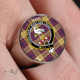 Scottish Cranston Dress #2 Weathered Clan Tartan Ring - Crest Classic Scottish Plaid Tartan Plaid