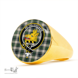 Scottish Campbell Dress #2 Modern 2 Clan Tartan Ring - Crest Classic Scottish Plaid Tartan Plaid