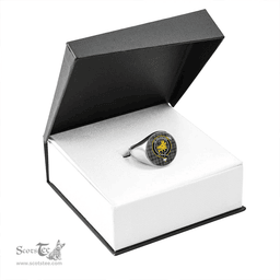 Scottish Campbell of Glenlyon Weathered 2 Clan Tartan Ring - Crest Classic Scottish Plaid Tartan Plaid