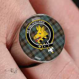 Scottish Campbell of Glenlyon Weathered 2 Clan Tartan Ring - Crest Classic Scottish Plaid Tartan Plaid