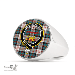 Scottish Cameron of Erracht Dress Ancient 2 Clan Tartan Ring - Crest Classic Scottish Plaid Tartan Plaid