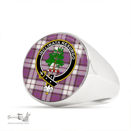 Scottish Cooper Dress Weathered Clan Tartan Ring - Crest Classic Scottish Plaid Tartan Plaid