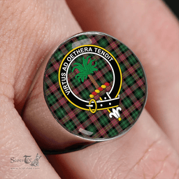 Scottish Cairns of Finavon Ancient Clan Tartan Ring - Crest Classic Scottish Plaid Tartan Plaid