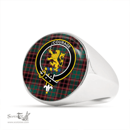 Scottish Cumming Hunting (Cumming Glenorchy) Modern Clan Tartan Ring - Crest Classic Scottish Plaid Tartan Plaid