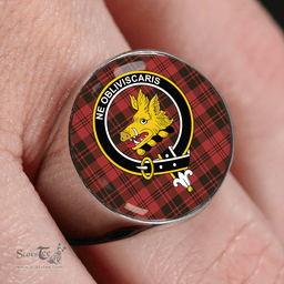 Scottish Campbell of Lochlane Weathered 2 Clan Tartan Ring - Crest Classic Scottish Plaid Tartan Plaid