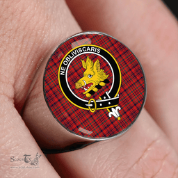 Scottish Campbell of Loudon Plaid Modern 2 Clan Tartan Ring - Crest Classic Scottish Plaid Tartan Plaid