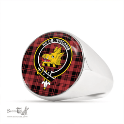 Scottish Campbell of Lochlane Ancient 2 Clan Tartan Ring - Crest Classic Scottish Plaid Tartan Plaid