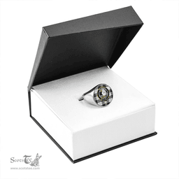 Scottish Campbell of Cawdor Dress Modern 2 Clan Tartan Ring - Crest Classic Scottish Plaid Tartan Plaid