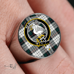 Scottish Campbell of Cawdor Dress Modern 2 Clan Tartan Ring - Crest Classic Scottish Plaid Tartan Plaid