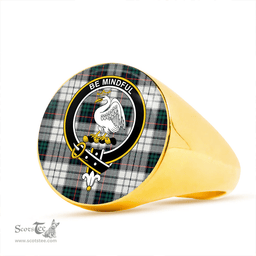 Scottish Campbell of Cawdor Dress Modern 2 Clan Tartan Ring - Crest Classic Scottish Plaid Tartan Plaid