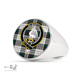 Scottish Campbell of Cawdor Dress Modern 2 Clan Tartan Ring - Crest Classic Scottish Plaid Tartan Plaid