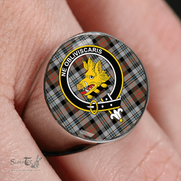 Scottish Campbell Hunting Ancient 2 Clan Tartan Ring - Crest Classic Scottish Plaid Tartan Plaid
