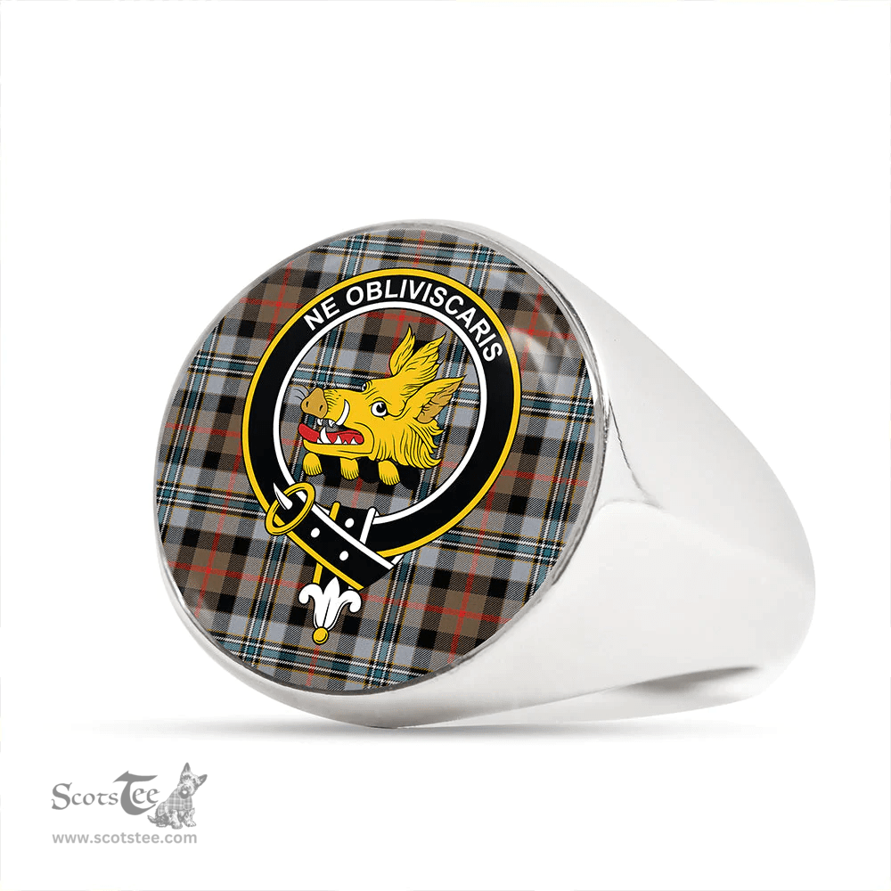 Scottish Campbell Hunting Ancient 2 Clan Tartan Ring - Crest Classic Scottish Plaid Tartan Plaid