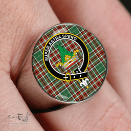 Scottish Gayre Bodyguard Ancient Clan Tartan Ring - Crest Classic Scottish Plaid Tartan Plaid