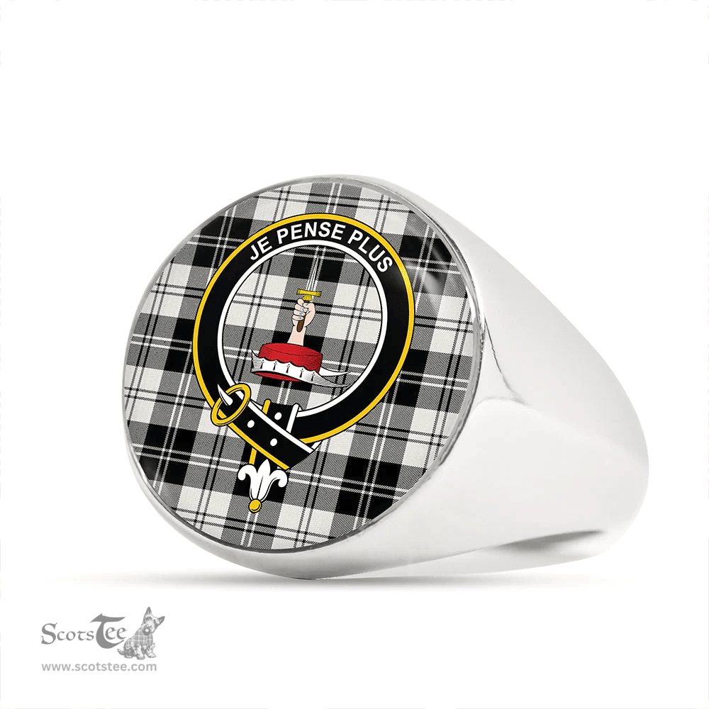 Scottish Erskine Dress Dance Black Clan Tartan Ring - Crest Classic Scottish Plaid Tartan Plaid