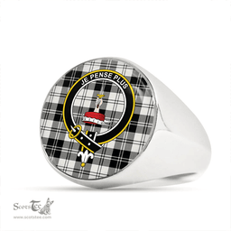 Scottish Erskine Dress Dance Black Clan Tartan Ring - Crest Classic Scottish Plaid Tartan Plaid