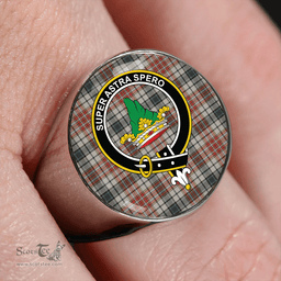 Scottish Gayre Dress #2 Weathered Clan Tartan Ring - Crest Classic Scottish Plaid Tartan Plaid