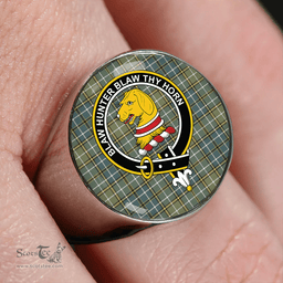 Scottish Forrester Hunting Weathered Clan Tartan Ring - Crest Classic Scottish Plaid Tartan Plaid