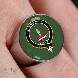 Scottish Erskine Hunting Ancient Clan Tartan Ring - Crest Classic Scottish Plaid Tartan Plaid