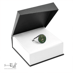 Scottish Gordon Old (Gordon 1842) Ancient Clan Tartan Ring - Crest Classic Scottish Plaid Tartan Plaid