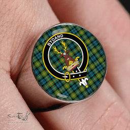 Scottish Gordon Old (Gordon 1842) Ancient Clan Tartan Ring - Crest Classic Scottish Plaid Tartan Plaid