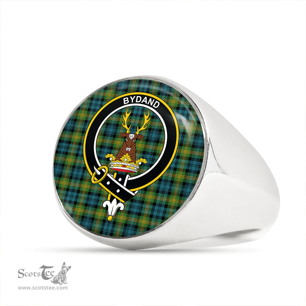 Scottish Gordon Old (Gordon 1842) Ancient Clan Tartan Ring - Crest Classic Scottish Plaid Tartan Plaid