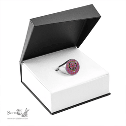 Scottish Fraser of Reelig Ancient Clan Tartan Ring - Crest Classic Scottish Plaid Tartan Plaid