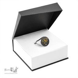 Scottish Gillies Modern Clan Tartan Ring - Crest Classic Scottish Plaid Tartan Plaid
