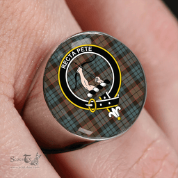 Scottish Fletcher Family Weathered Clan Tartan Ring - Crest Classic Scottish Plaid Tartan Plaid