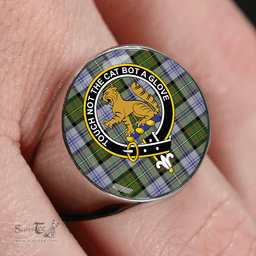 Scottish Firth of Tay (Gillies Dress) Modern Clan Tartan Ring - Crest Classic Scottish Plaid Tartan Plaid