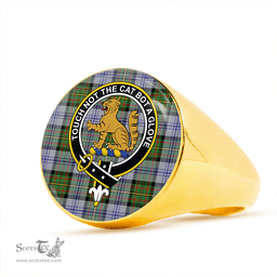 Scottish Firth of Tay (Gillies Dress) Modern Clan Tartan Ring - Crest Classic Scottish Plaid Tartan Plaid