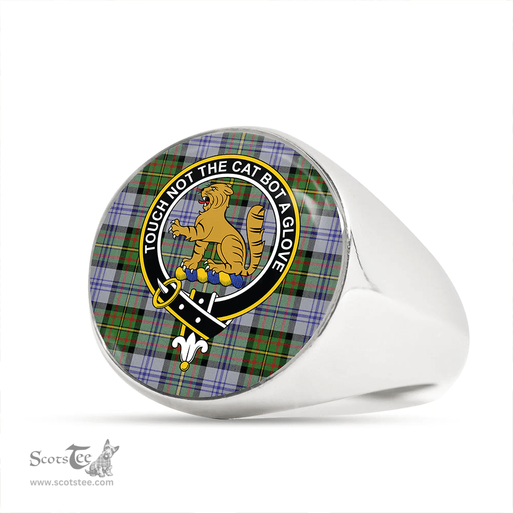 Scottish Firth of Tay (Gillies Dress) Modern Clan Tartan Ring - Crest Classic Scottish Plaid Tartan Plaid